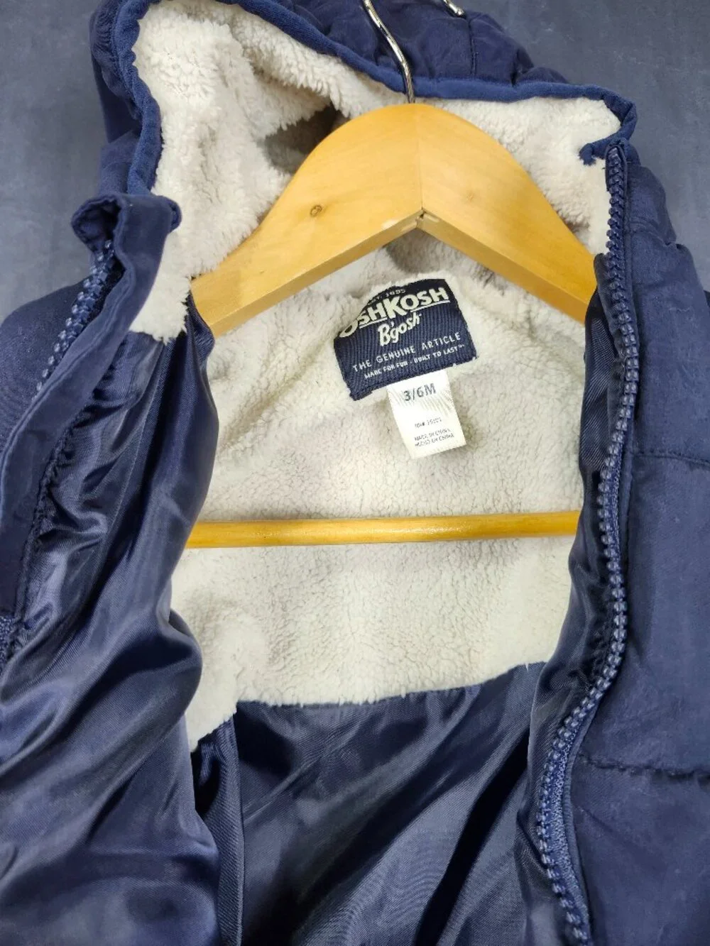 OshKosh Dark Blue Soft Bunting Snowsuit Size 3-6 Months